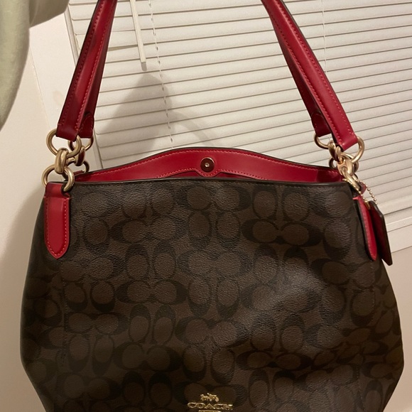 Coach logo leather tote - Picture 3 of 5